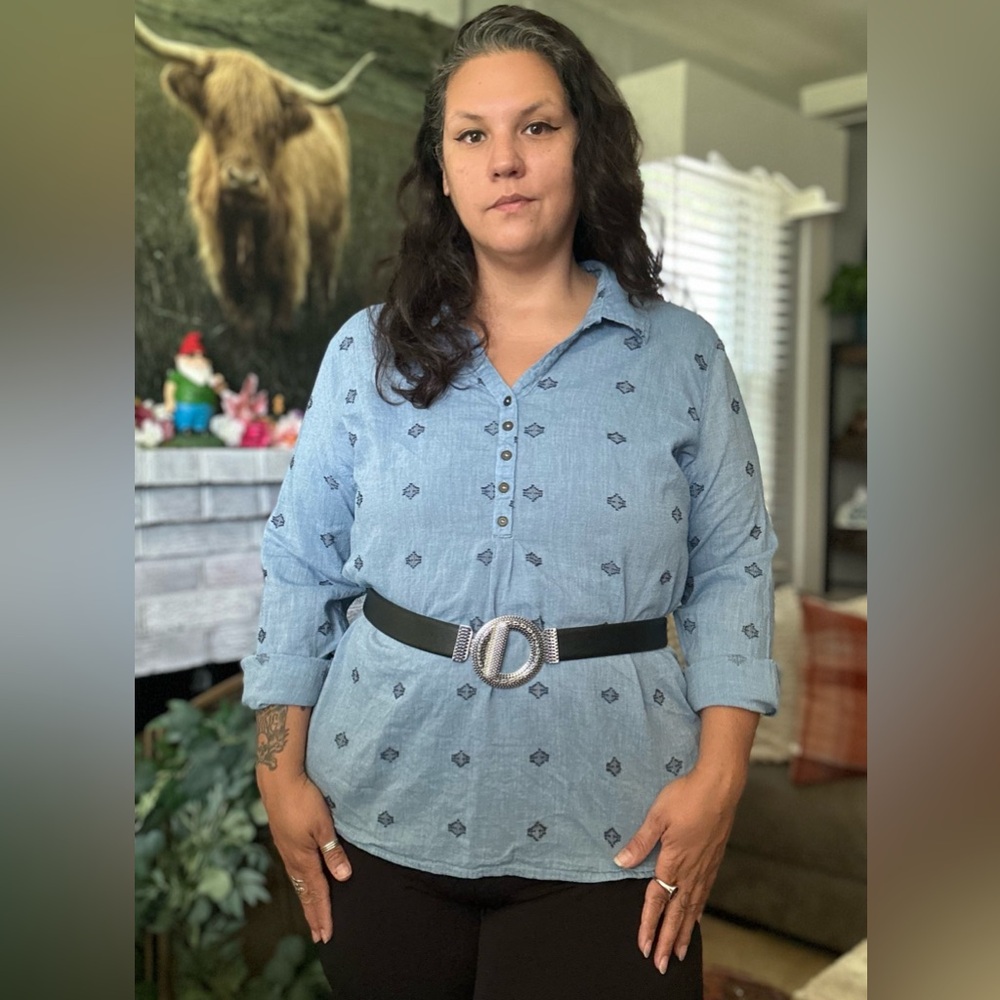 Bob Timberlake Chambray Tunic Top